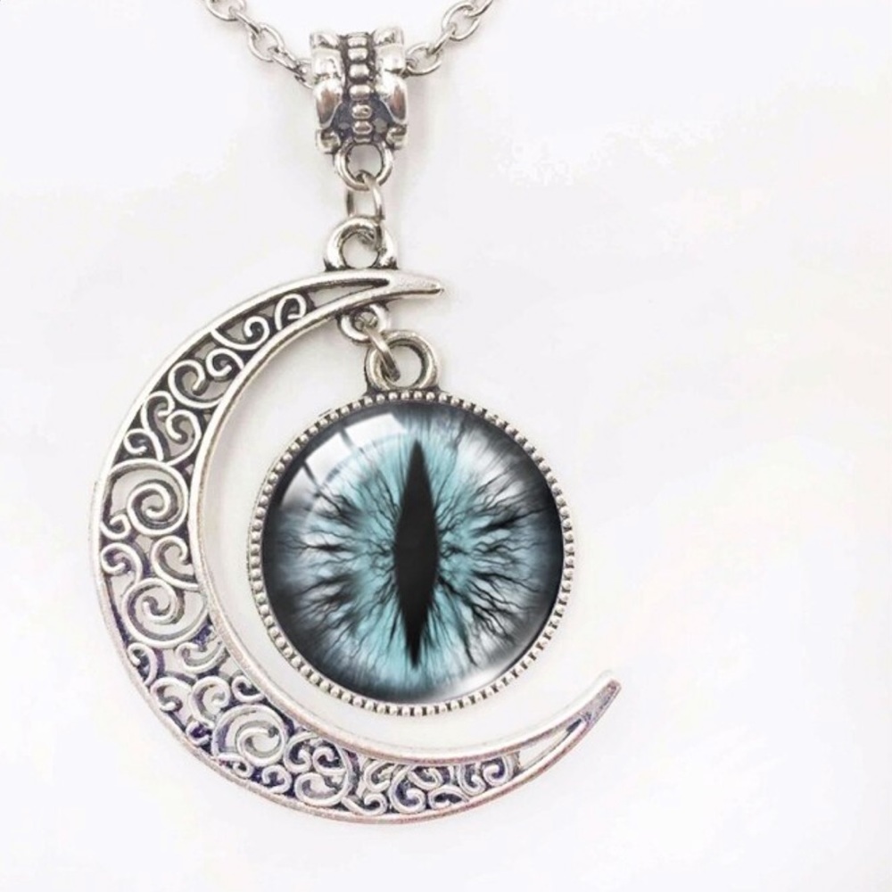 Dragon Eye & Crescent Moon necklace